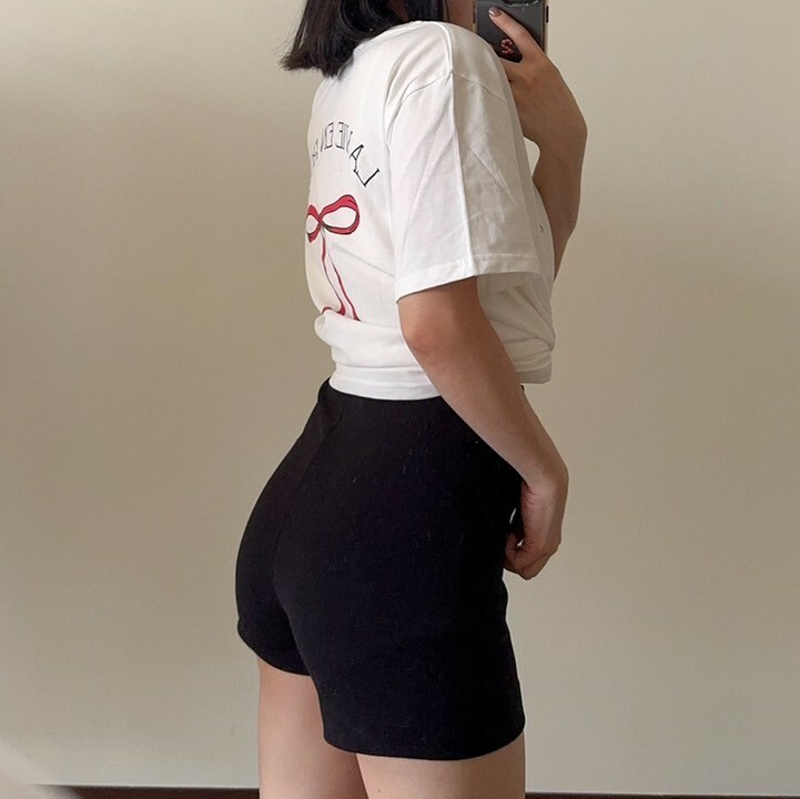 超高腰可外穿的舒服單車褲（現貨）