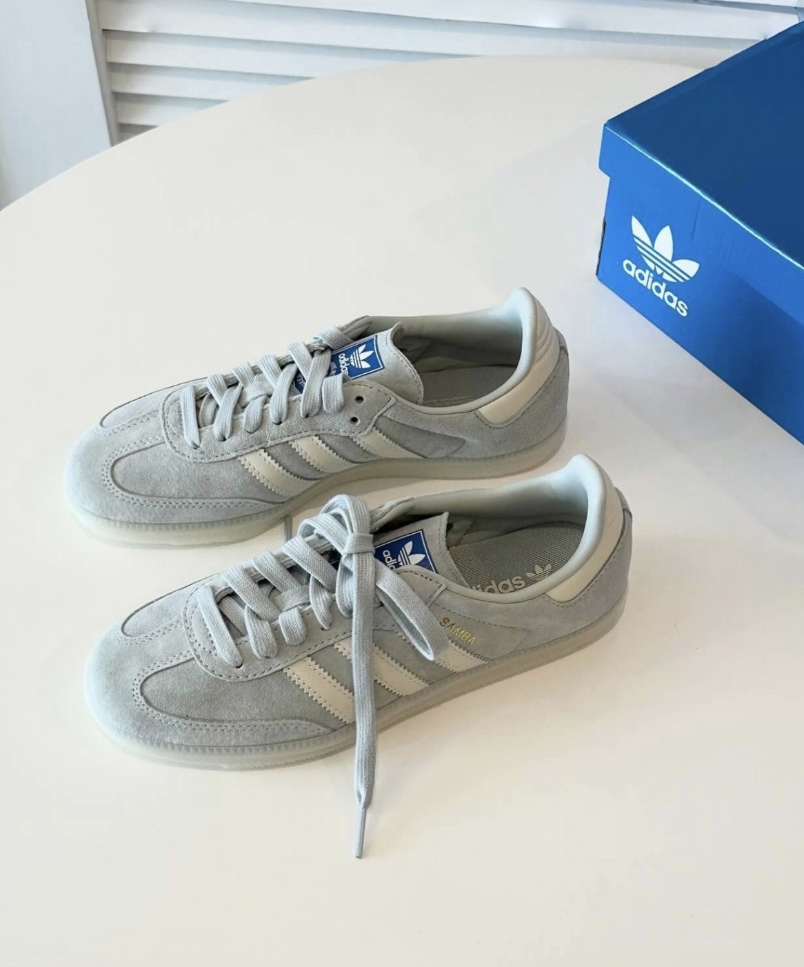 ADIDAS ORIGINAL SAMBA OG 薄荷藍