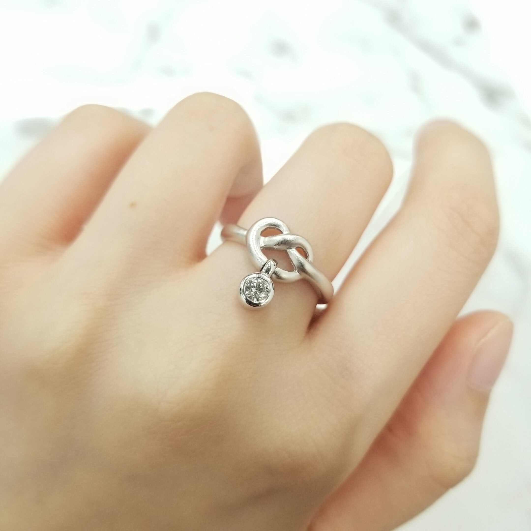 全新18K白金【單粒16份鑽石】戒指