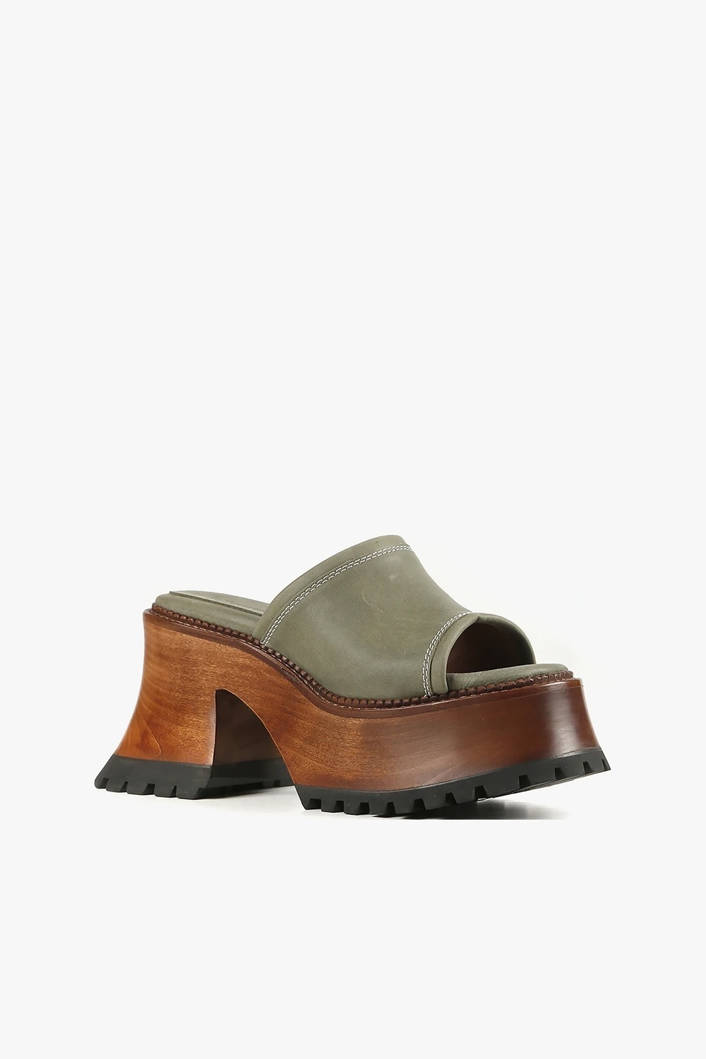 COLA 扎實木底台魚口涼鞋