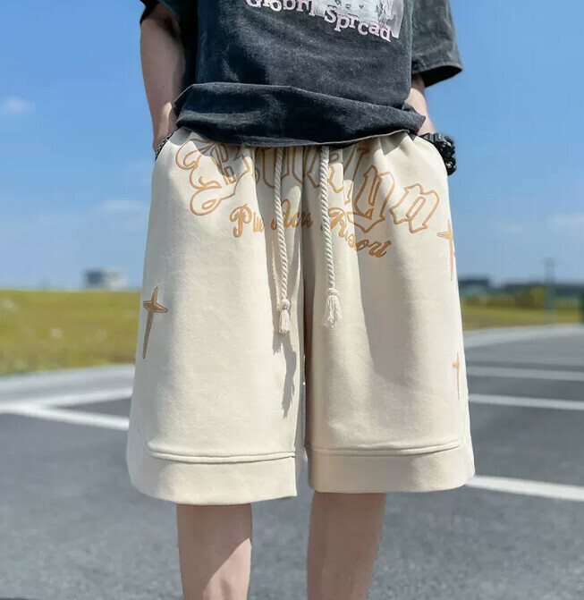 熱賣寬鬆闊腿短褲（杏色M-3XL）（下單后聯繫客服確認發貨尺碼）