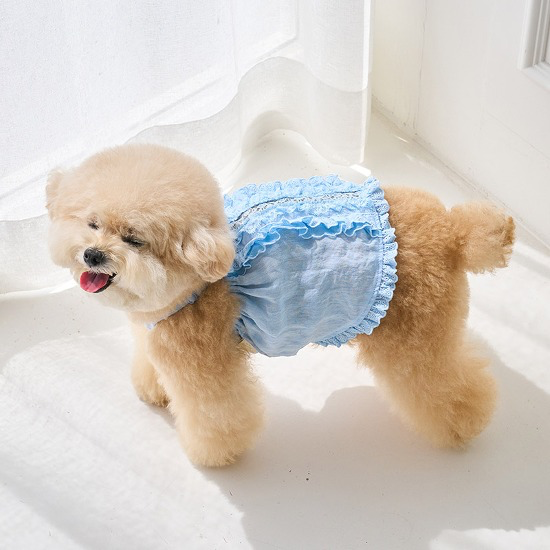 Baby Doll 涼夏亞麻背心-粉藍 It’s sunny outside