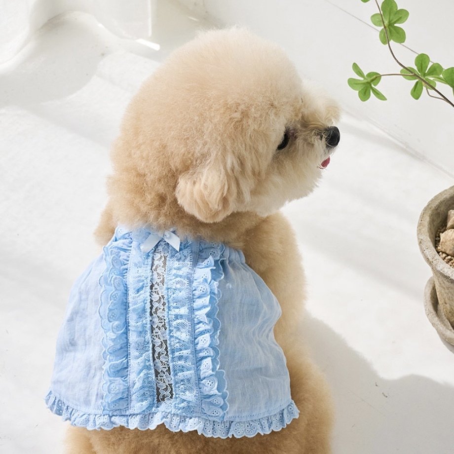 Baby Doll 涼夏亞麻背心-粉藍 It’s sunny outside