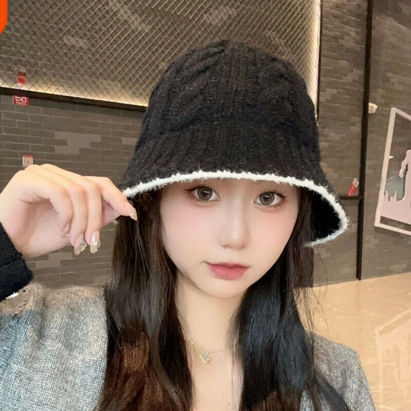 Hot selling twist fisherman hat [E-522 black twist fisherman hat] [one size fits all hat circumference 54-59cm]