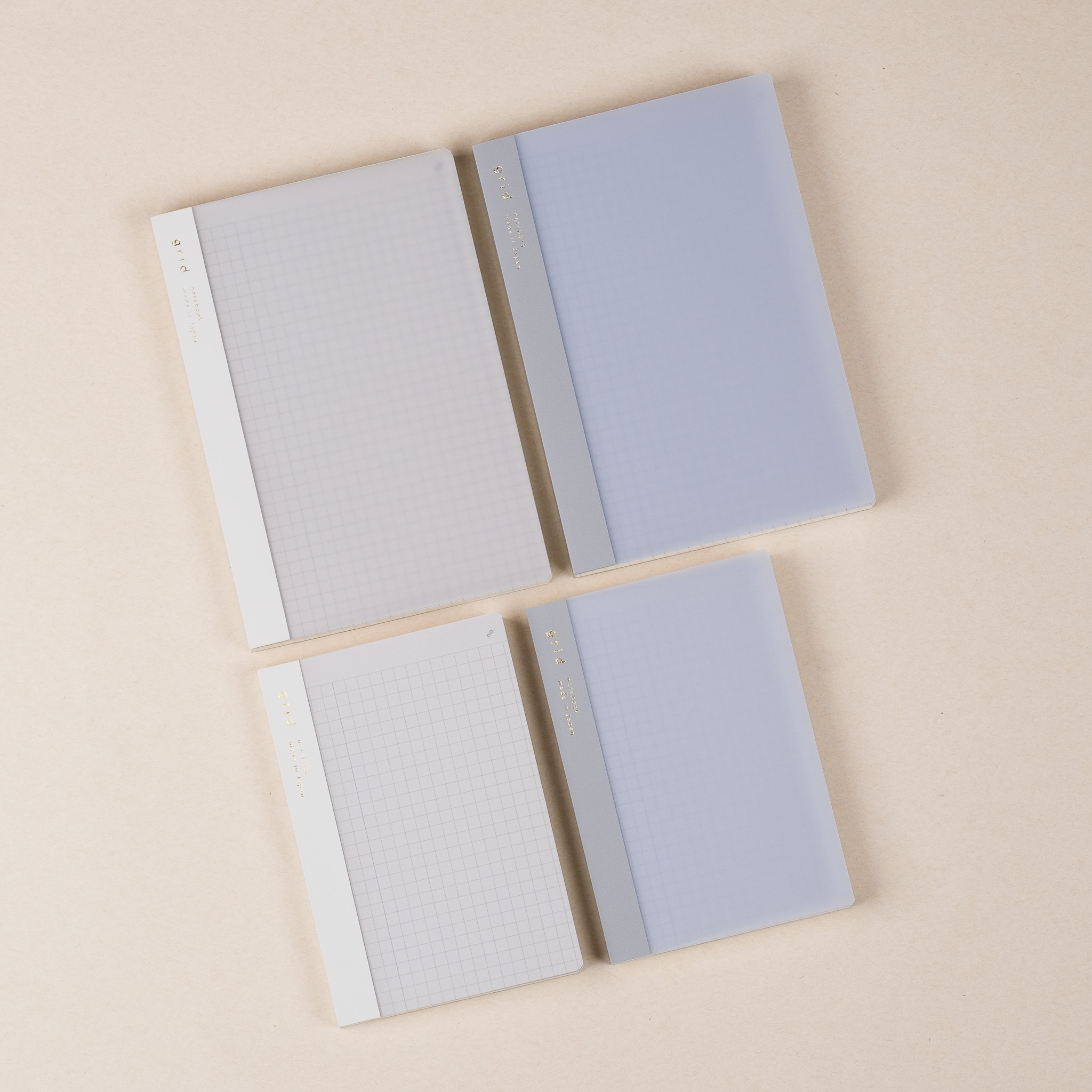 isshoni A6 硬質PP半透封面方格筆記本 / DAIGO / JAPAN