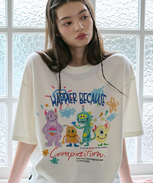 【CPGN STUDIO】23FW★ DTP HAPPY A DAY Hoodie CPGN STUDIO) Happy Day Pigment Sweatshirt | 3color