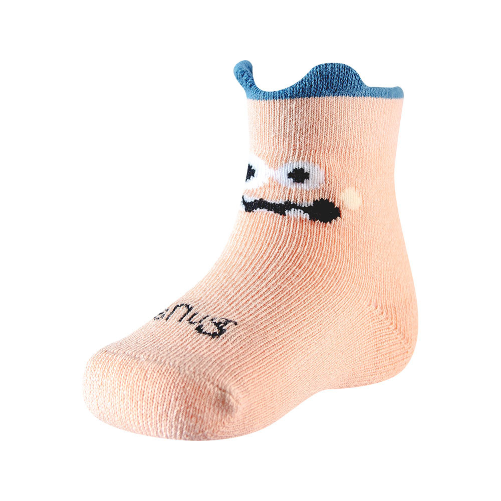 New Born Baby Odor Free Socks with Monster Pink style