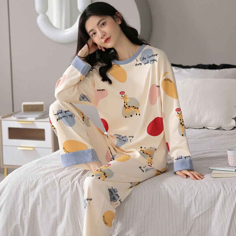 爆款圓領睡衣套裝【M-XXL碼  LF7208】【下單后聯絡客服確認發貨尺碼 】