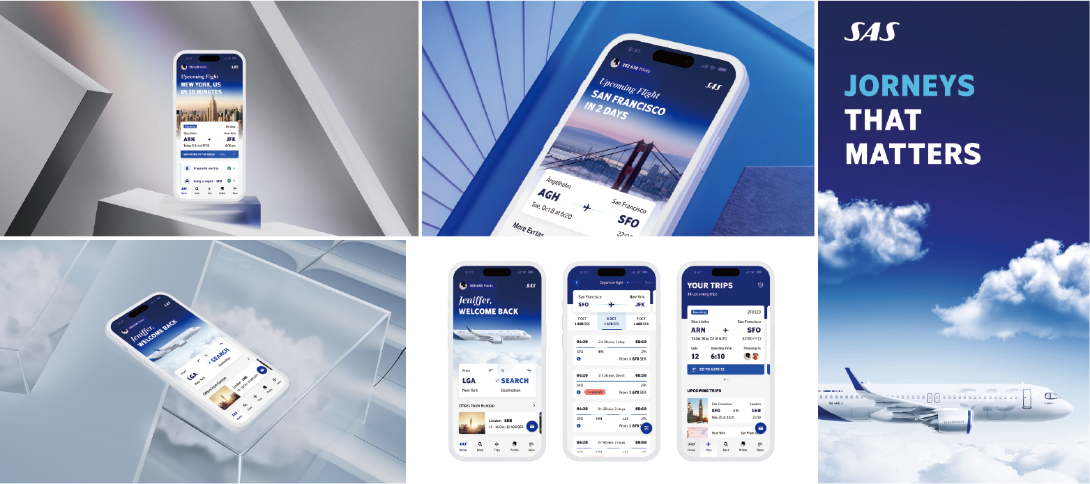 2024年iF設計獎獲獎作品 －Scandinavian Airlines mobile app | iOS 和安卓手機應用程式