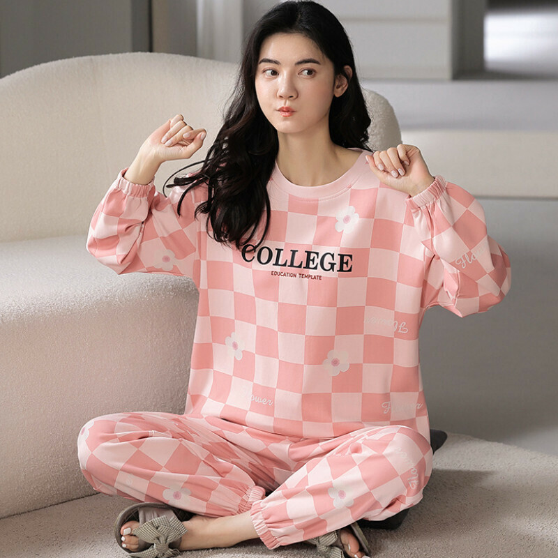 爆款圓領睡衣套裝【M-XXL碼 LF7228】【下單后聯絡客服確認發貨尺碼 】