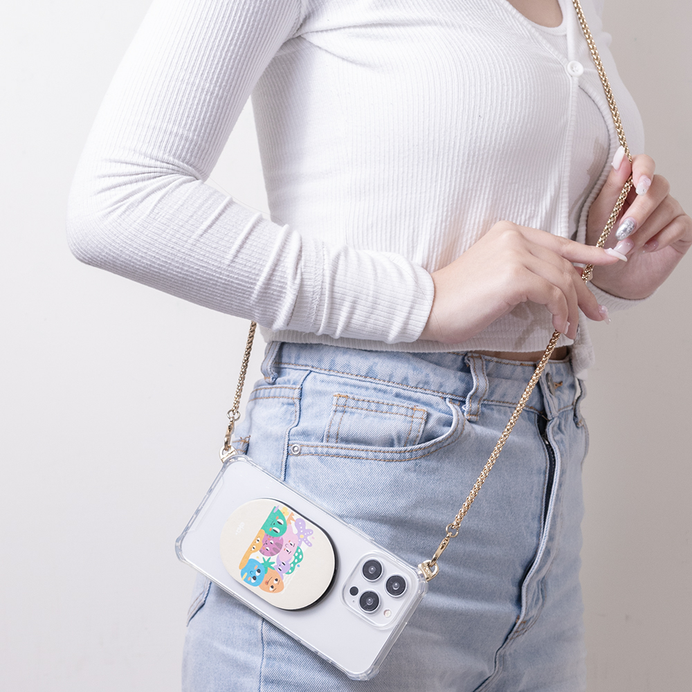 金屬麻花扭結背帶