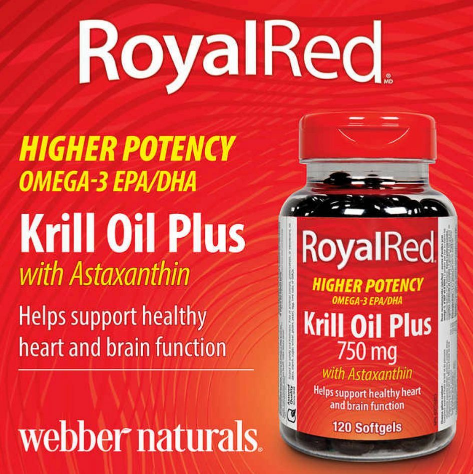 加姐 Webber Naturals 磷蝦油蝦青素 750mg 120粒 *滿$899包京東送貨上門* CC104