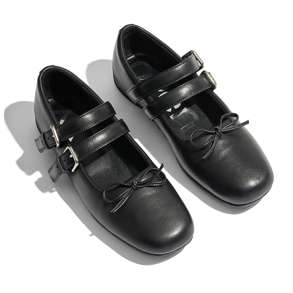 [OPEN YY] PADDED BUCKLE BALLET FLATS