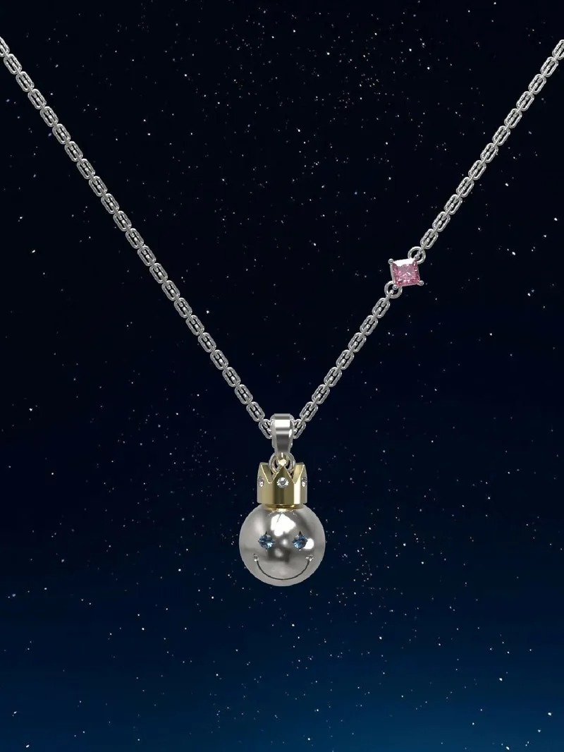 VSCH 笑臉皇冠項鍊