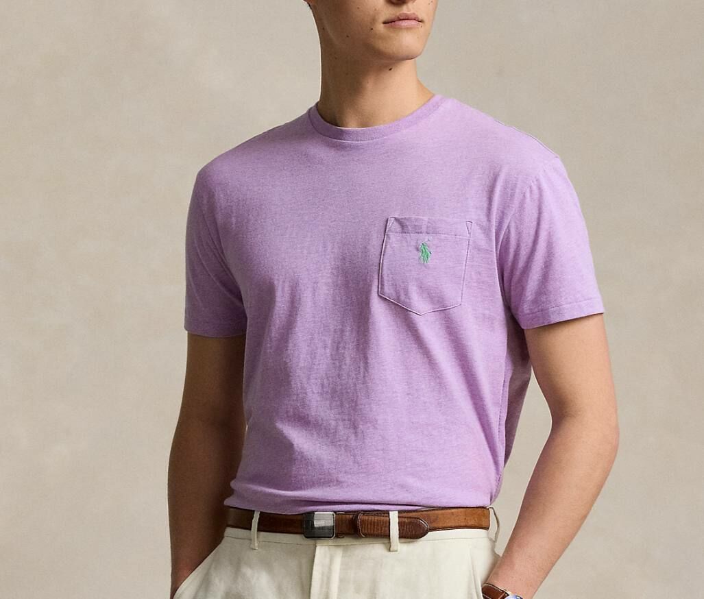 [U] POLO RALPH LAUREN CLASSIC FIT T-SHIRT,PURPLE, 710704248230-PURPLE (UPR250)