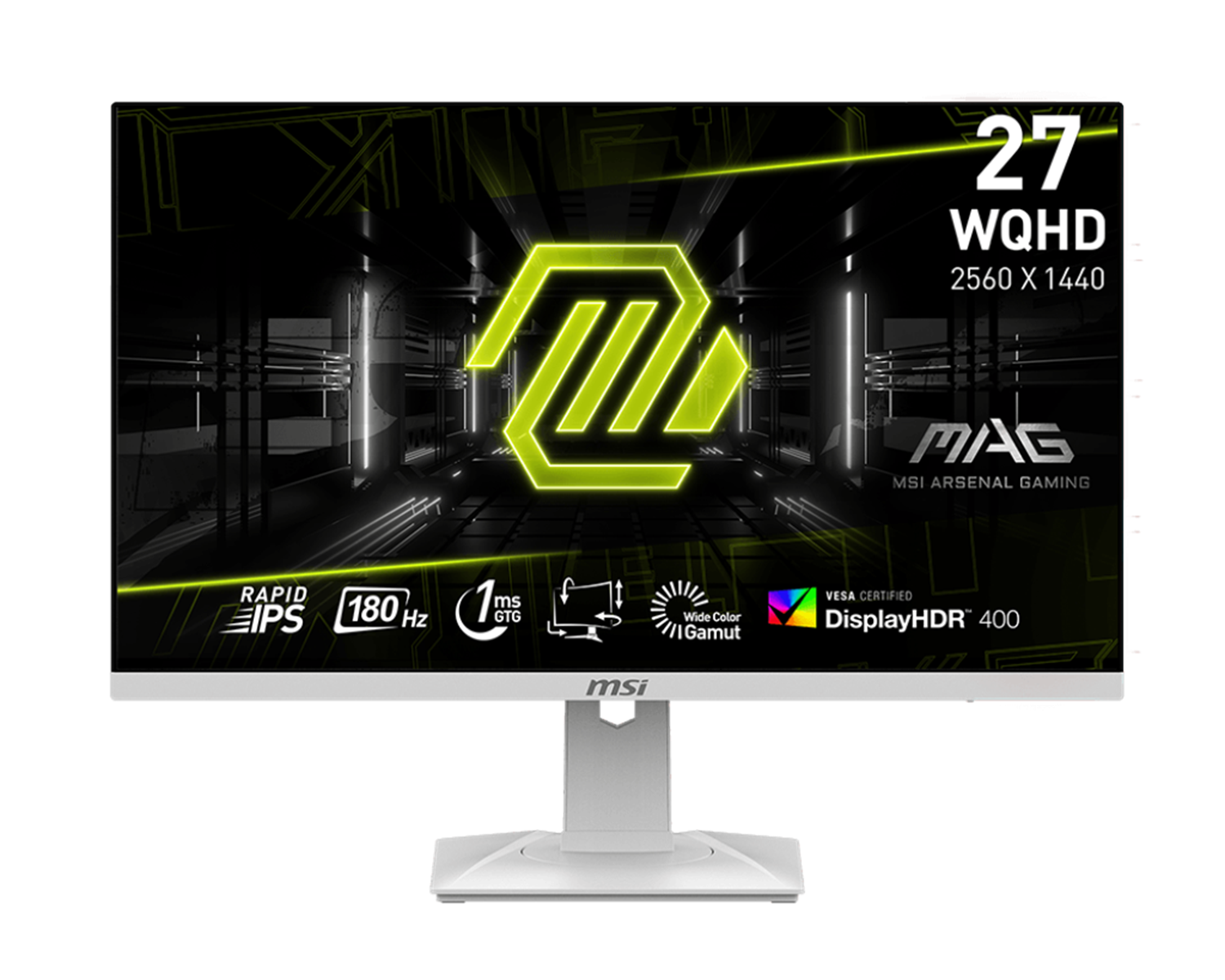 【新品】MSI MAG 274QRFW 27インチ WQHD モニター 白 MSI MAG 274QRFW