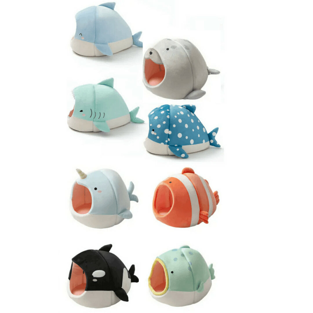 【DogFeet】犬貓涼感造型窩 極致涼感造型窩 (鯊魚/小丑魚/豆腐鯊)|寵物床窩