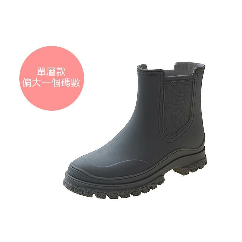 Medium water boots and rain boots (size 36-40 gray single shoes [one size larger]) (contact customer service to confirm the shipping size after placing an order)