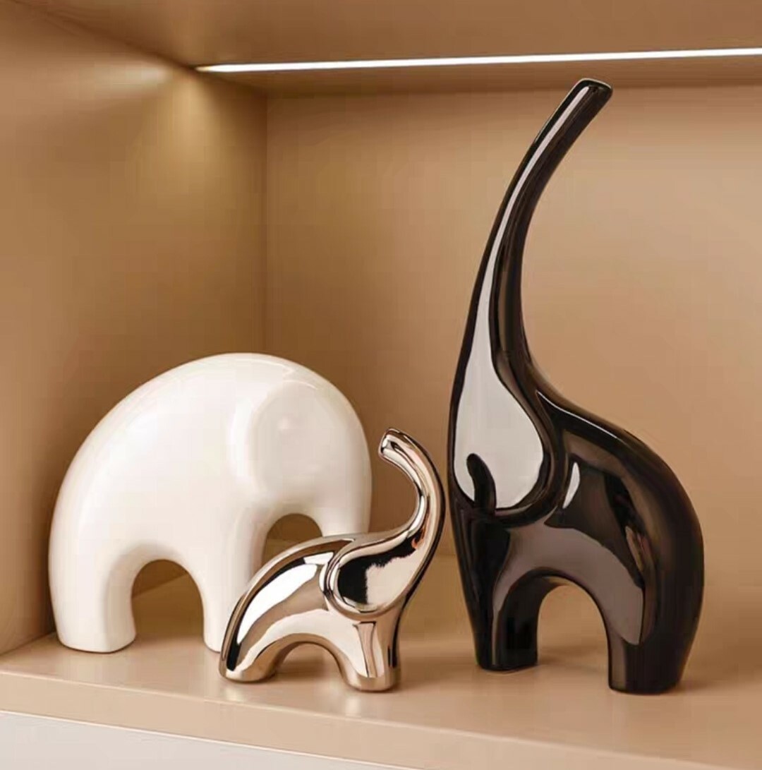 輕奢風現代工藝擺飾(三件組)