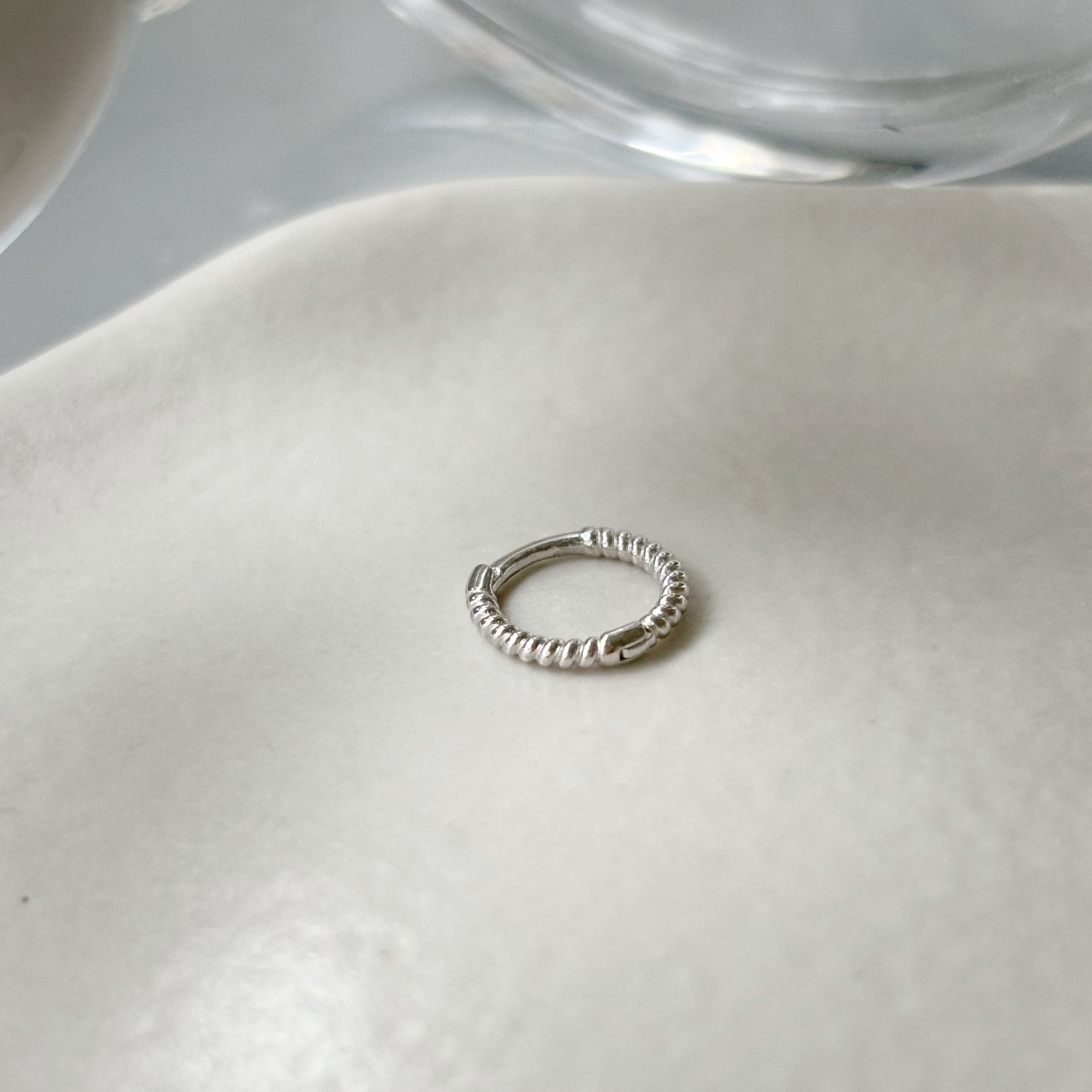 10k簡約7mm麻花耳圈