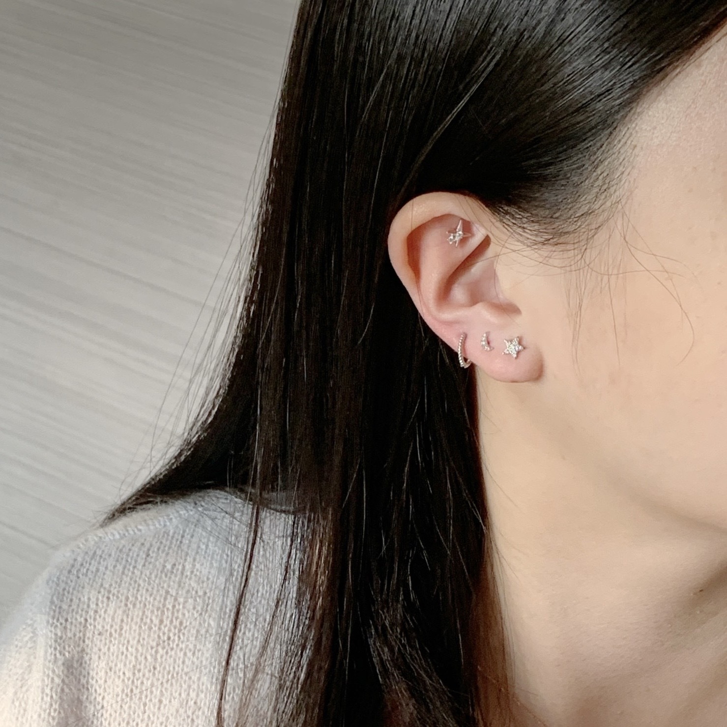 10k簡約7mm麻花耳圈