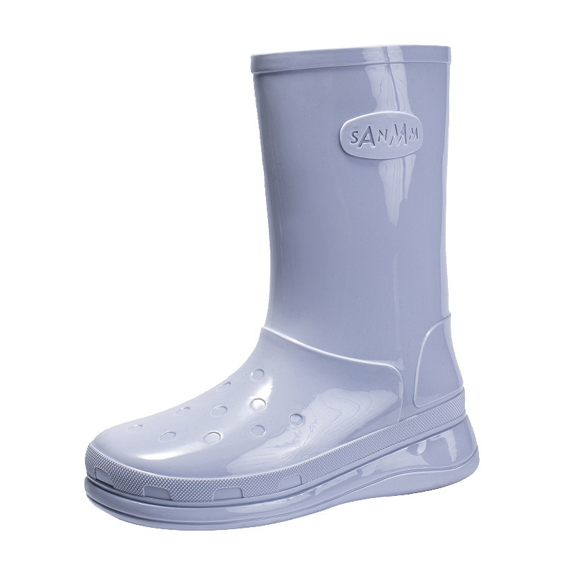 High water boots and rain boots (size 36-41 porcelain blue) (contact customer service to confirm the shipping size after placing an order)