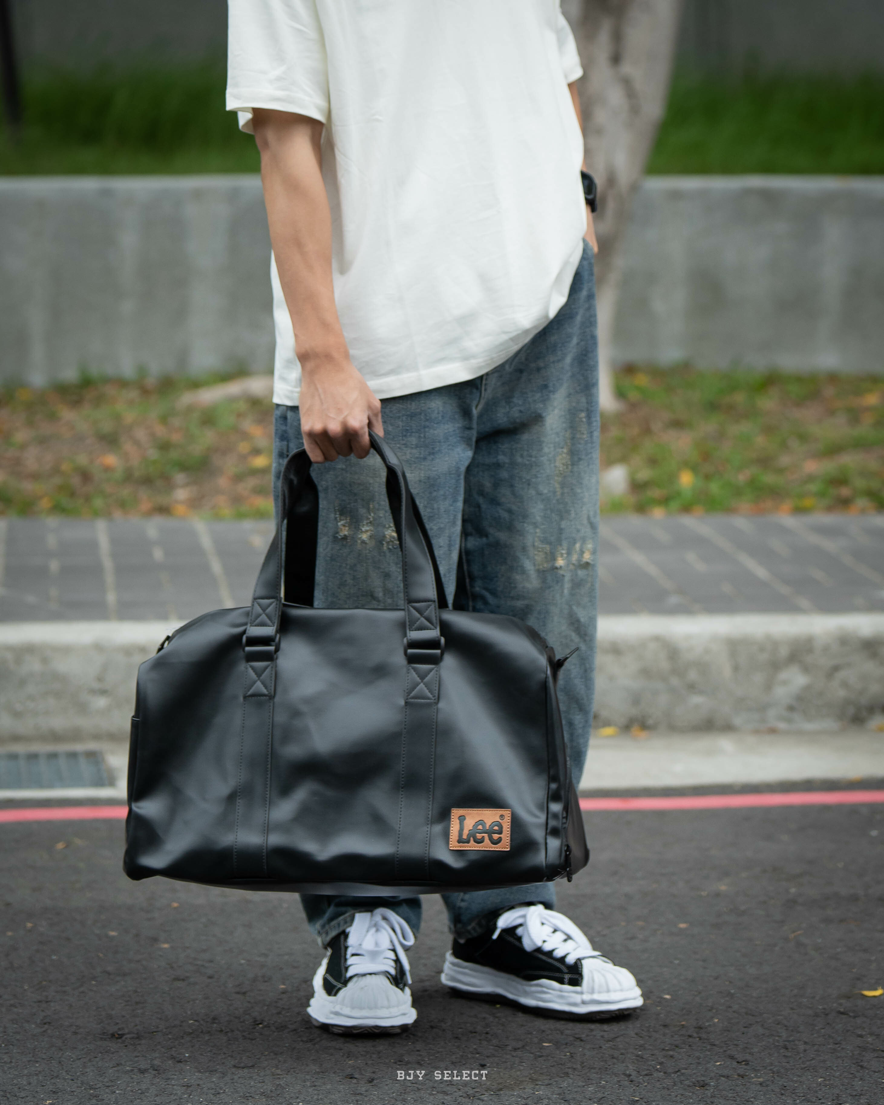#預購 LEE 復古 皮革 防潑水 大容量 旅行袋