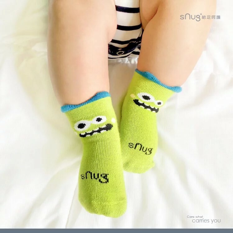 New Born Baby Odor Free Socks with Monster Green style