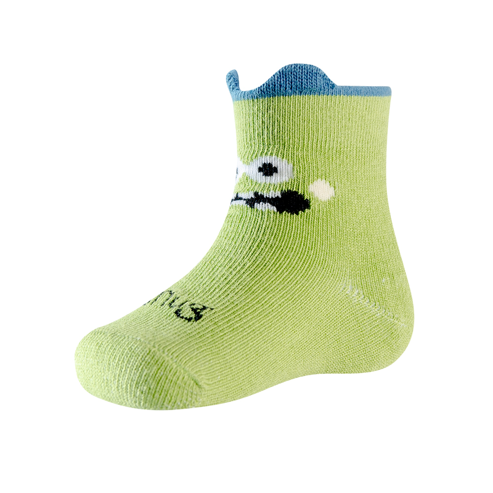 New Born Baby Odor Free Socks with Monster Green style