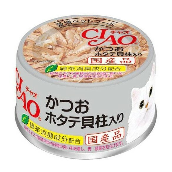 [$216限時優惠] CIAO 罐頭 鰹魚+扇貝 85g A-84