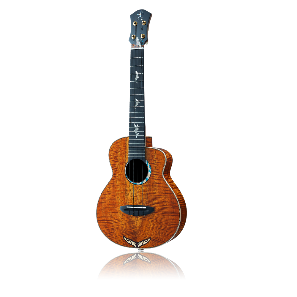 aNueNue aNueNue / KYAS WHALE(Koa/Black)26吋全單烏克麗麗(夏威夷相思木)(浸黑虎紋楓木＋紅松)(原聲款/插電款)彩虹人官方認證 第 2 張圖片｜三峽烏克麗麗