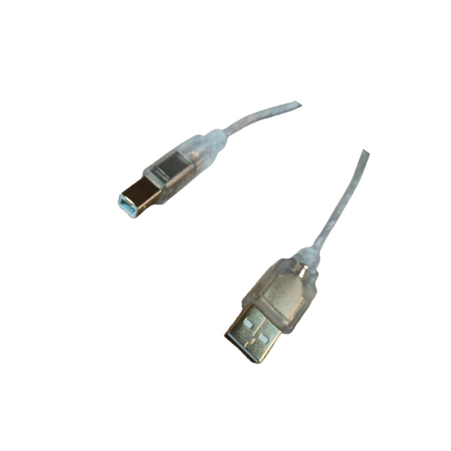 USB2.0 A公-B公透明藍傳輸線