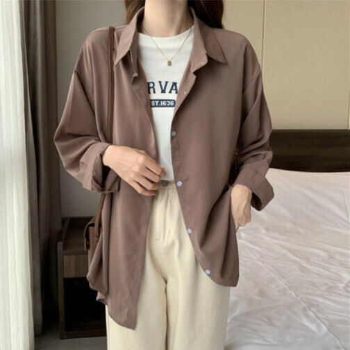 Slouchy Shirt (Dark Brown One-size-fits-all)
