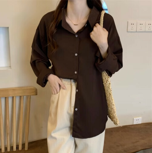 Slouchy shirt (caramel one-size-fits-all)