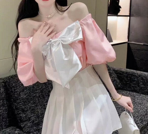 High Waist Pleated Skirt - Short Skirt #Single Piece (White) (M-4XL) (Contact customer service to confirm size after placing an order) 