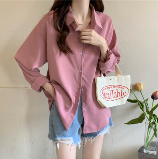 Slouchy Shirt (Pink-Purple One-size-fits-all)