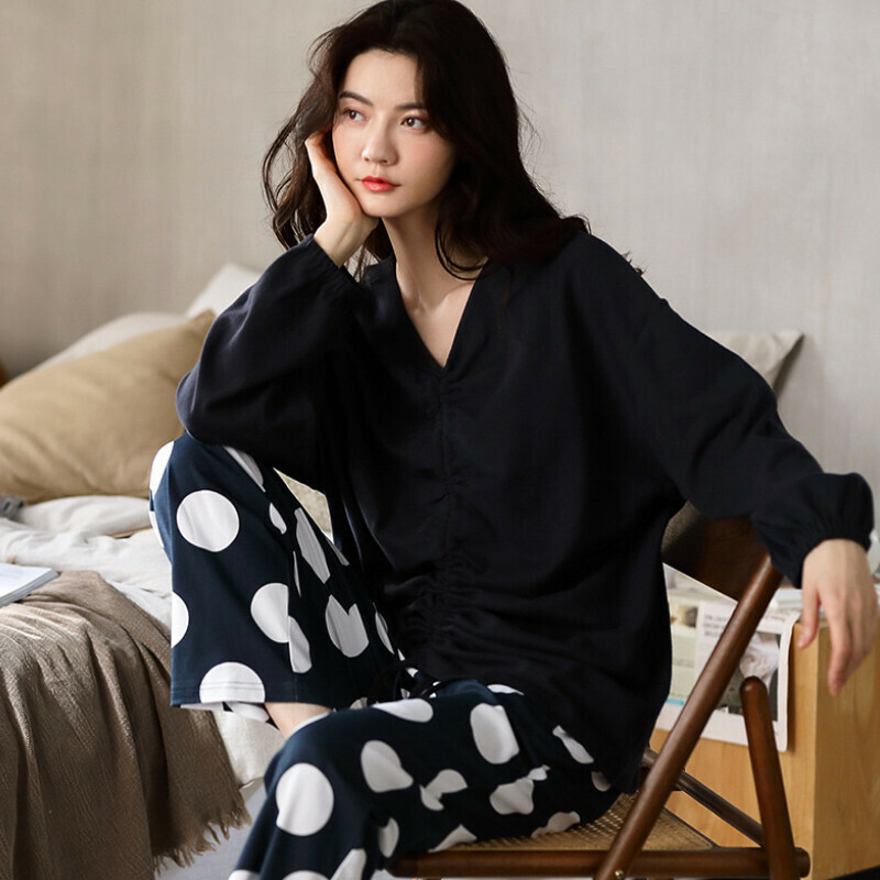 熱推圓領睡衣套裝【M-XXL碼 AM66141】【下單后聯絡客服確認發貨尺碼 】