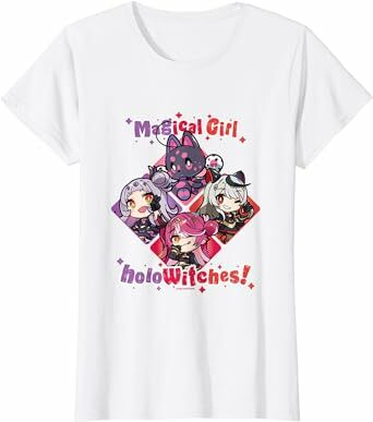 「官方代購」Hololive 魔法少女ホロウィッチ！紫咲シオン・宝鐘マリン・沙花叉クロヱ Tシャツ holoWitches TEE