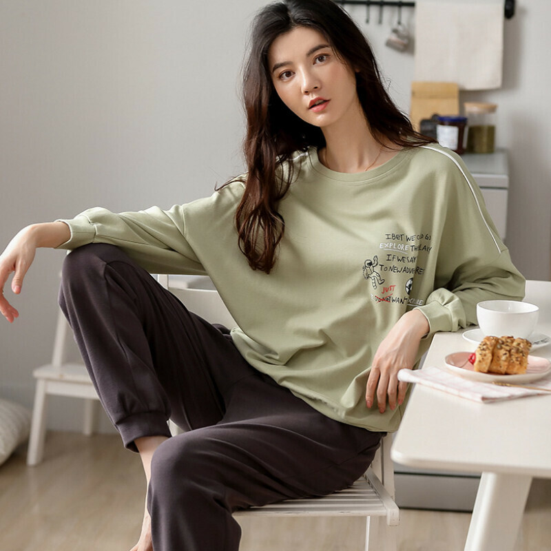 熱推圓領睡衣套裝【M-XXL碼 AM66112】【下單后聯絡客服確認發貨尺碼 】