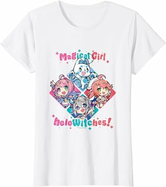 「官方代購」Hololive 魔法少女ホロウィッチ！さくらみこ・天音かなた・姫森ルーナ Tシャツ holoWitches TEE