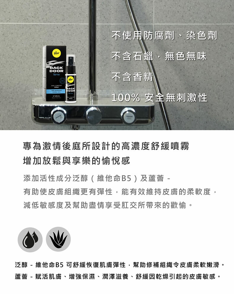 pjur,BACK DOOR Spray 激情後庭高濃度舒緩噴霧20ml的商品圖