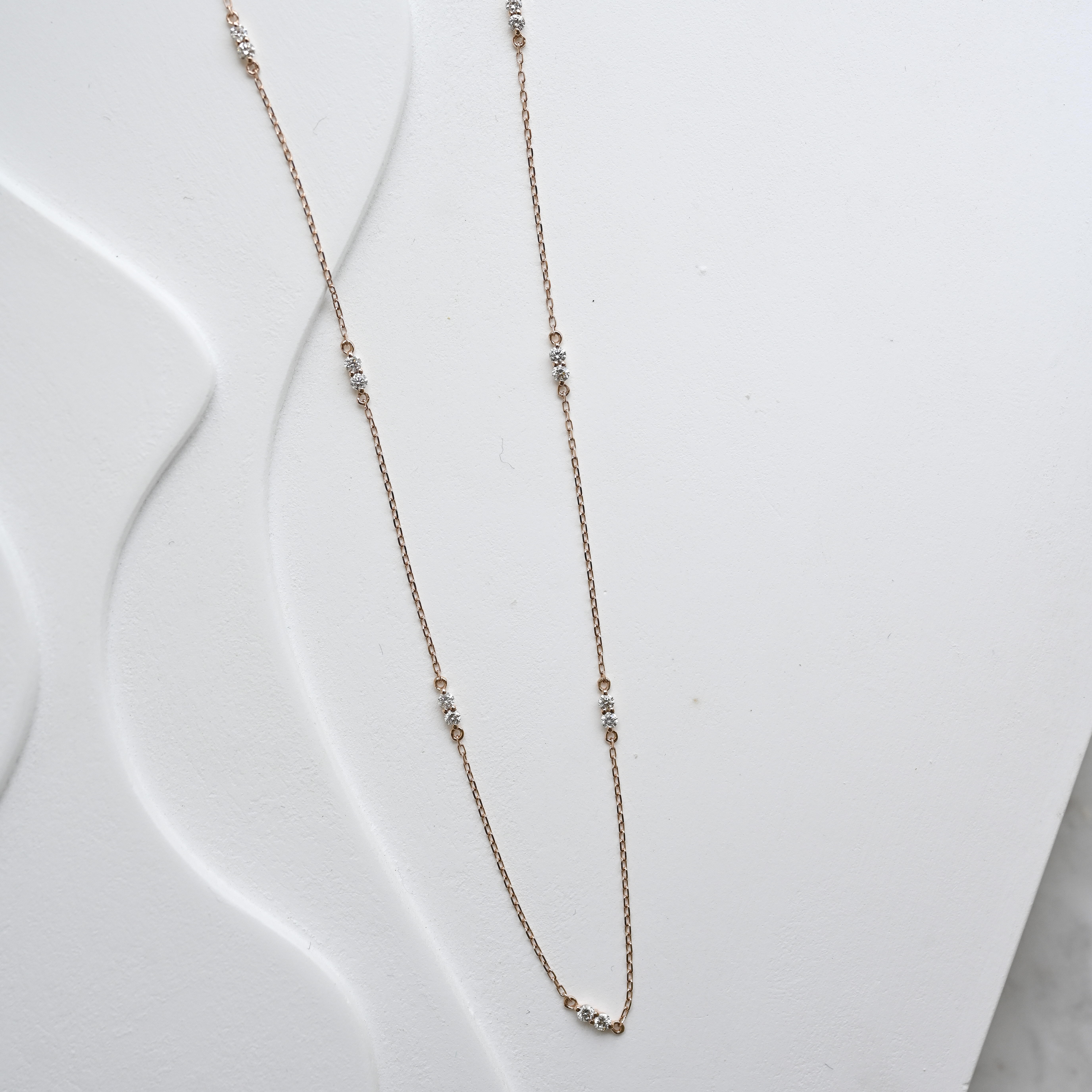 18K Two By One Diamond Necklace