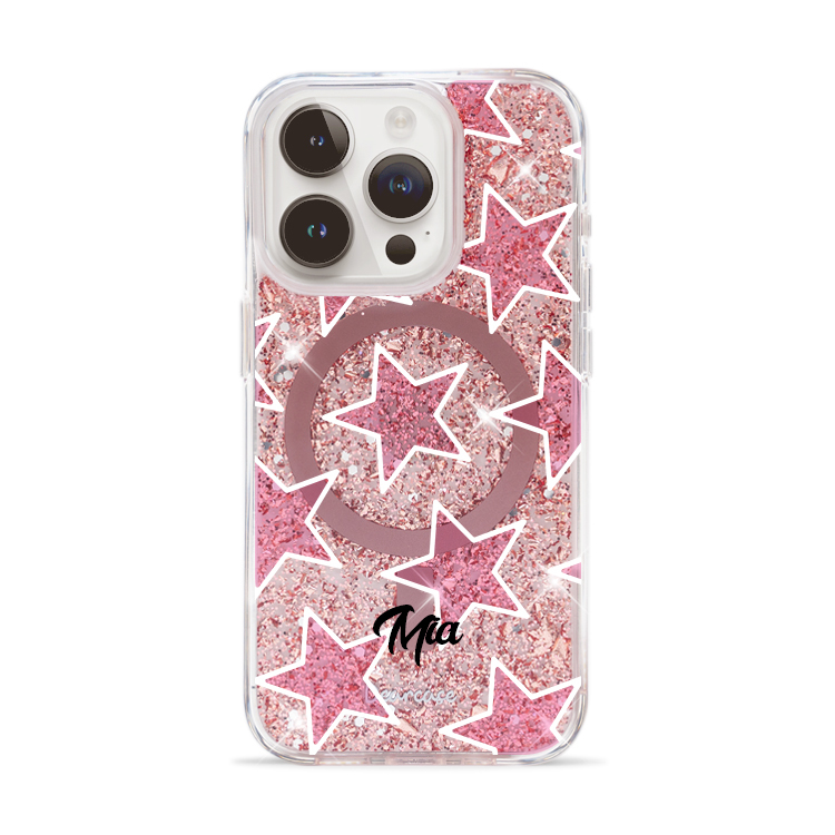 【特惠款】粉色星星 iPhone 13 Pro 玫瑰金貝拉殼 (MagSafe) (含Mia)