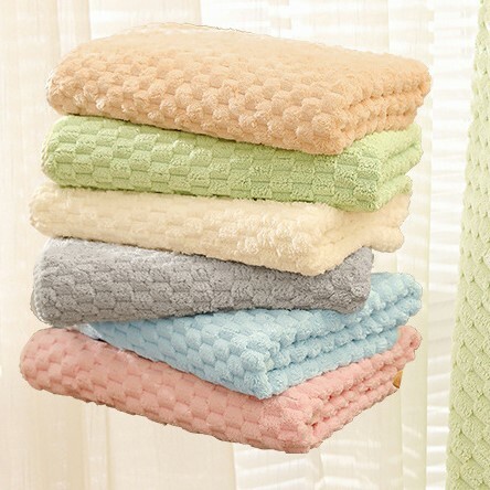 《4200》雲朵絨包邊吸水加厚珊瑚絨浴巾90*170CM