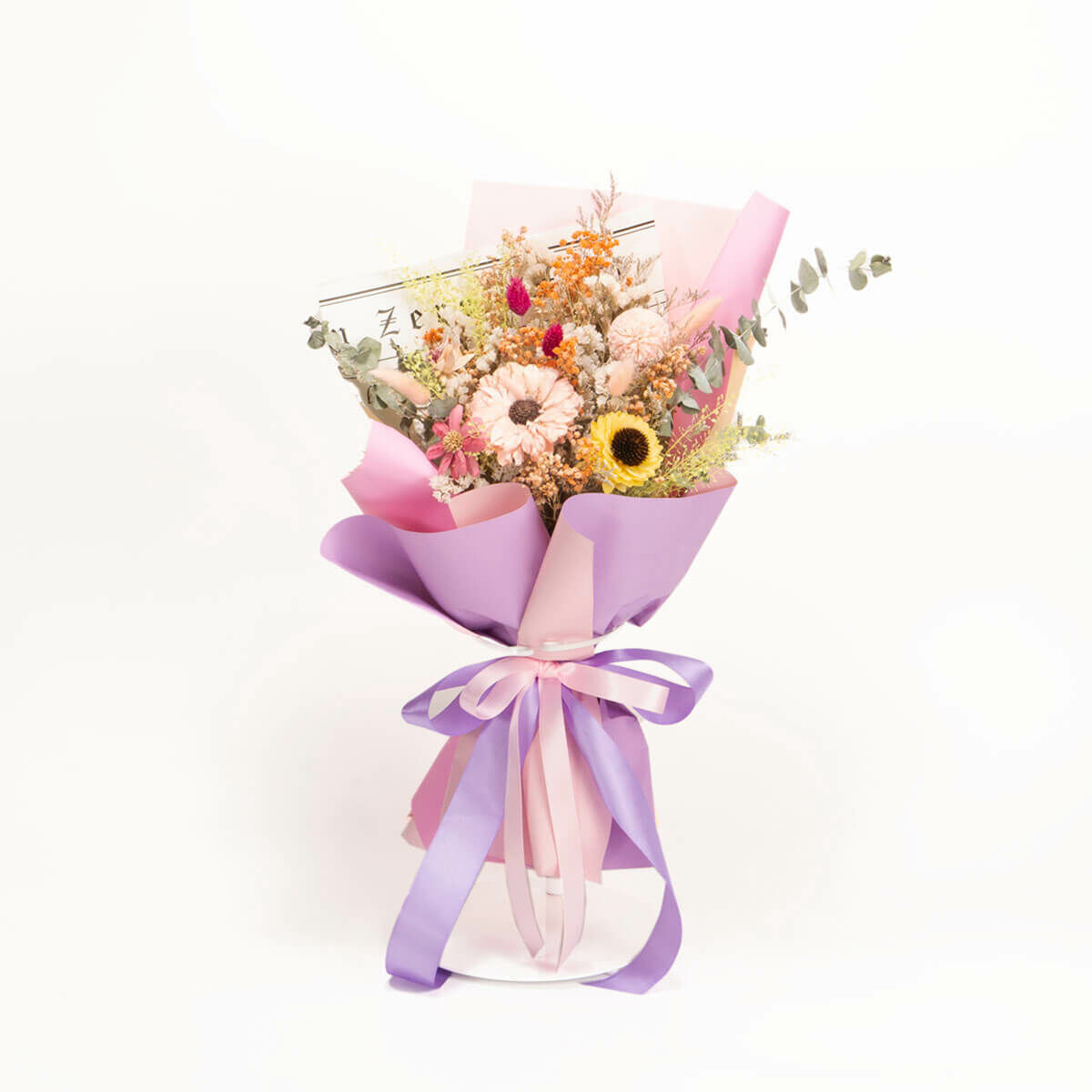 【青春變奏曲 】中型乾燥花束 - 活力粉
