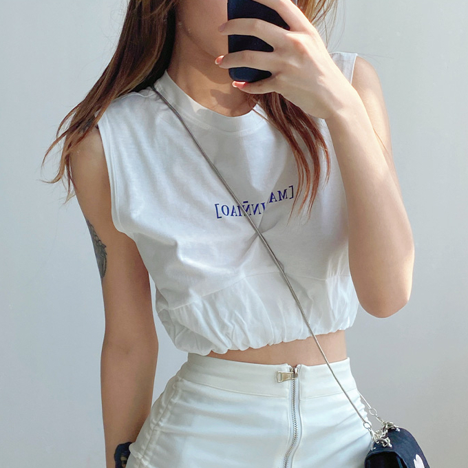 Hot Selling Sleeveless Loose Tank Top (White) (One Size)