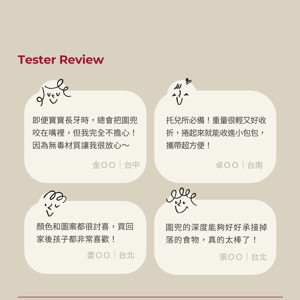 Poled 童趣鉑金矽膠圍兜 使用者測試 Poled 童趣鉑金矽膠圍兜 使用者測試