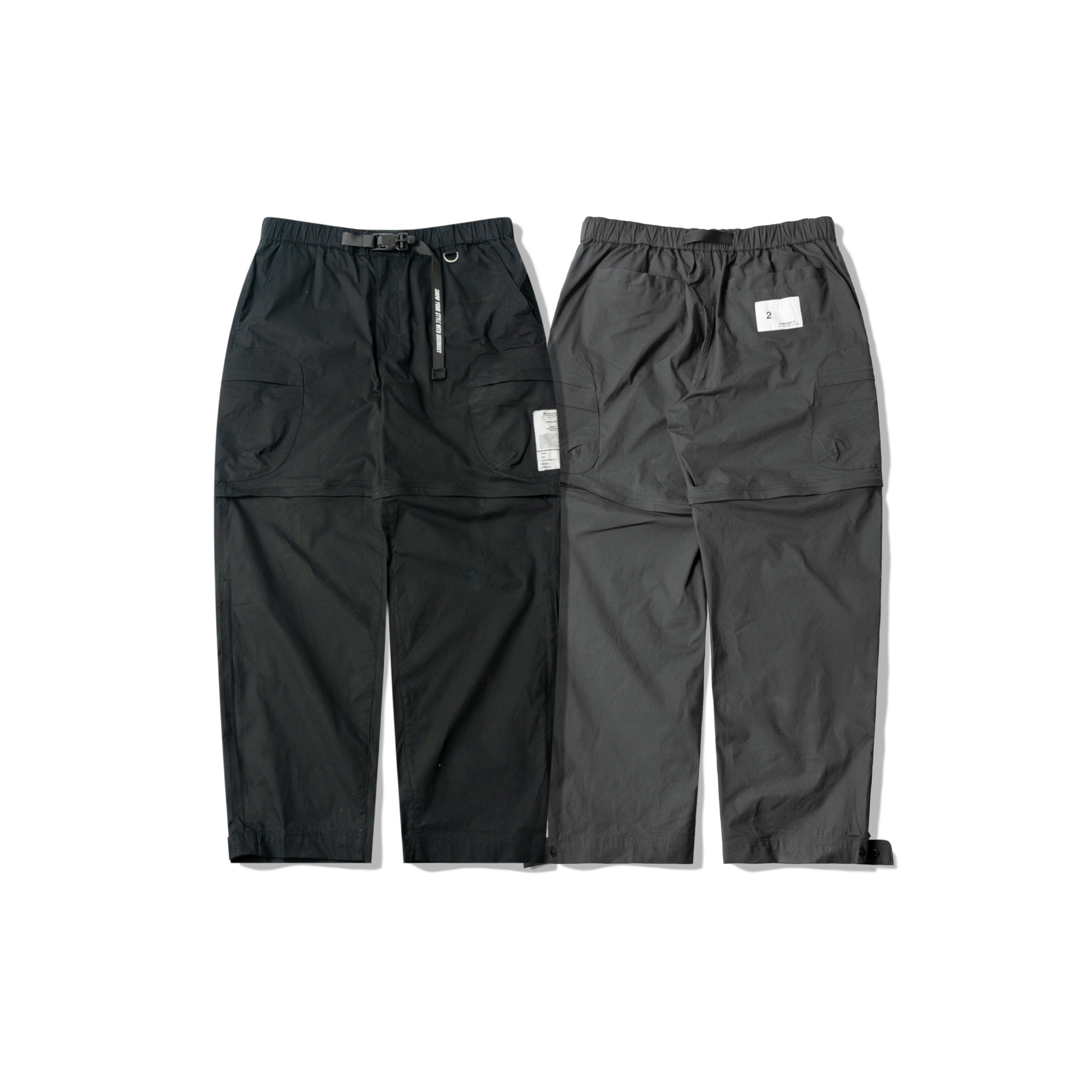 ORDINARY / DETACHABLE CLIMBING PANT - 黑色/鐵灰色