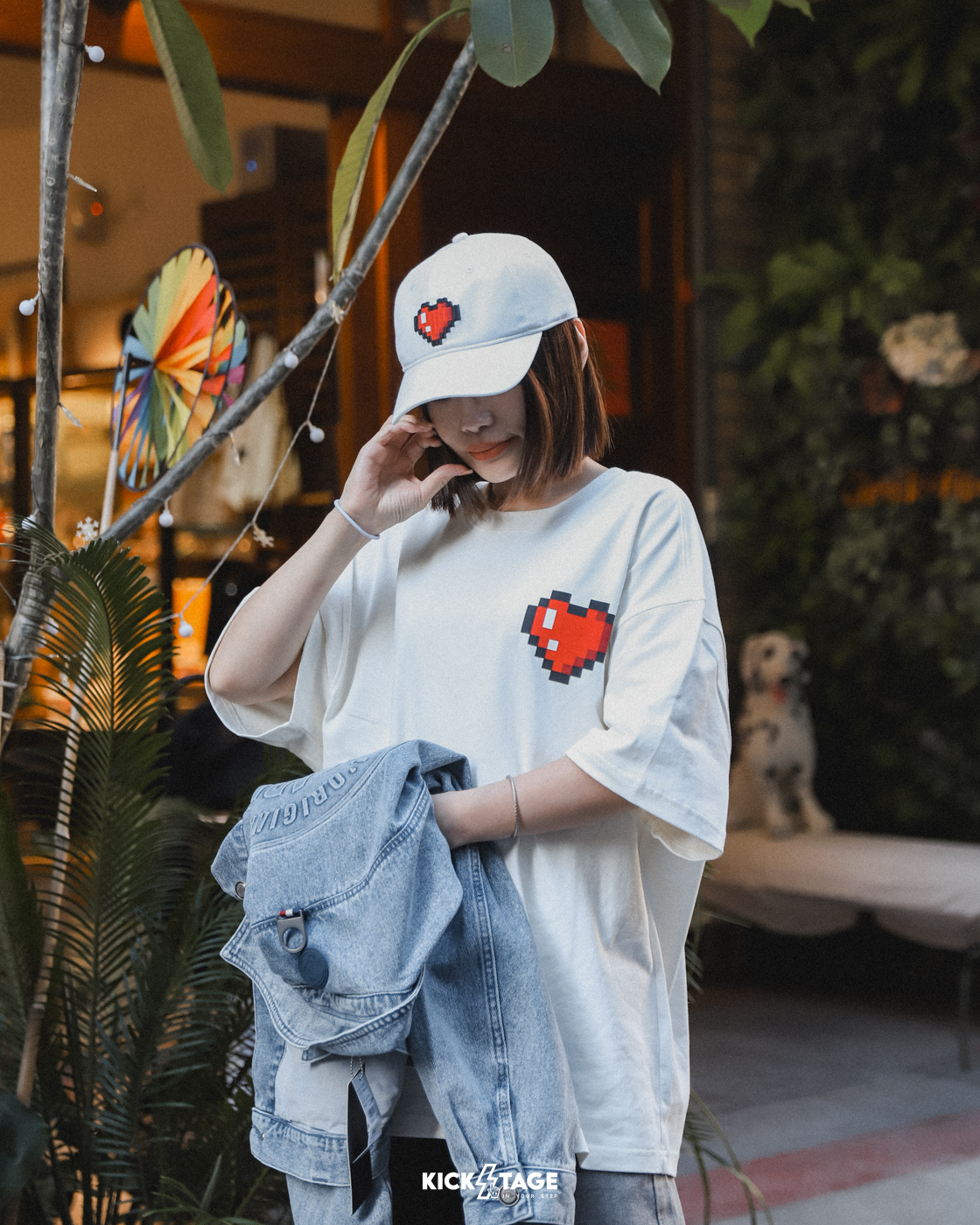 PALLADIUM PIXEL LOVE 白 情人節 像素愛心 帽子 老帽【C3397-262】25VD