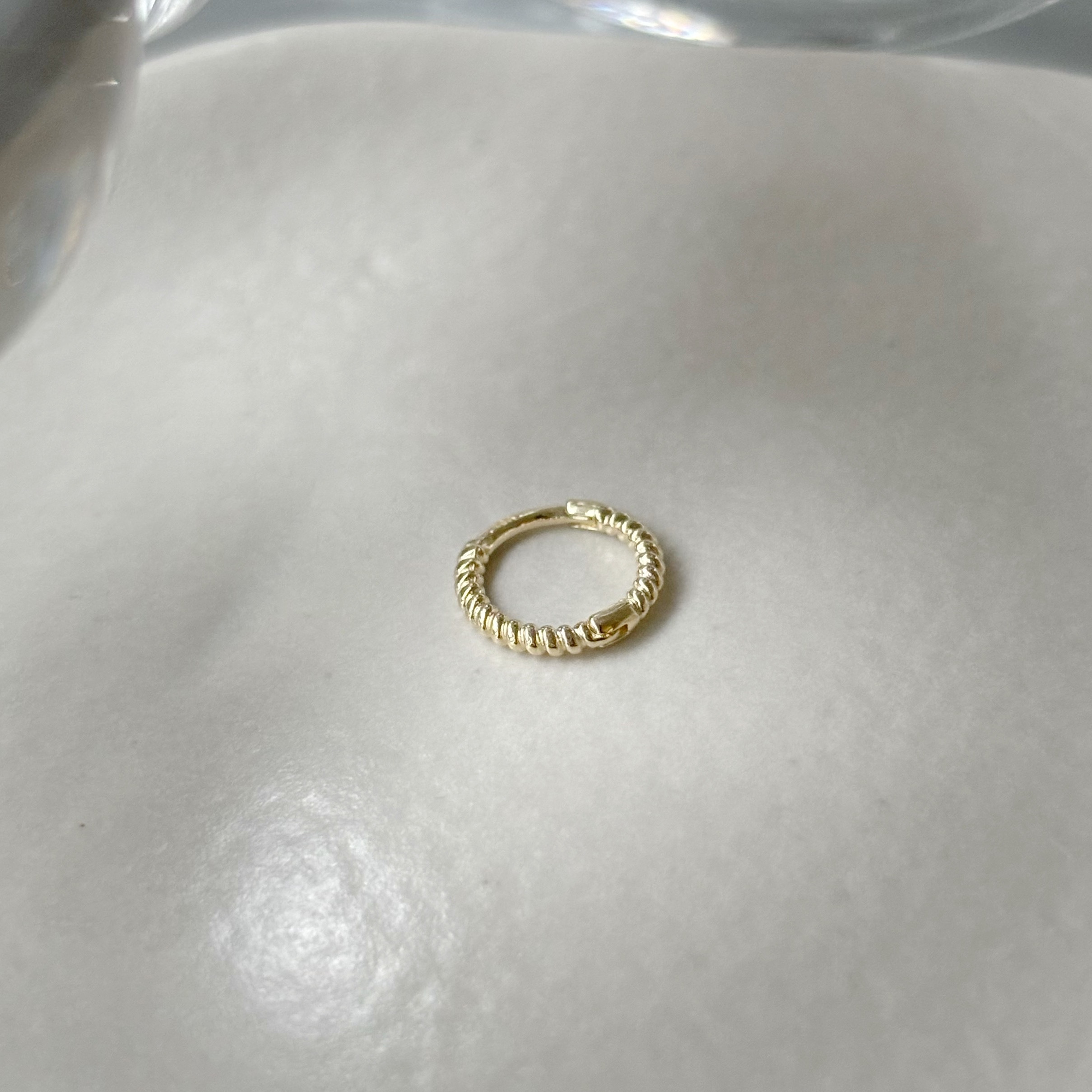 10k簡約7mm麻花耳圈